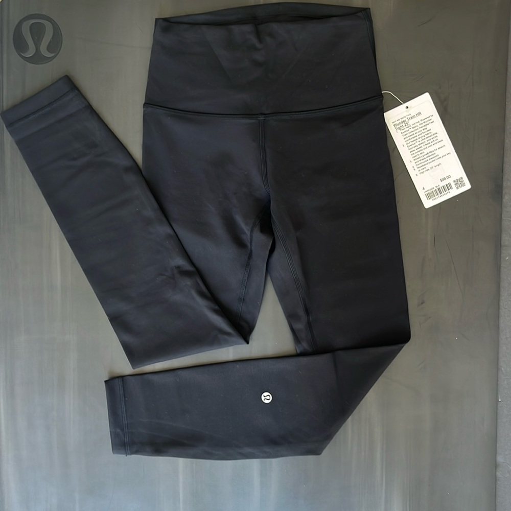 lululemon Wunder Train HR 25” Tight *Everlux Black 4 NWT